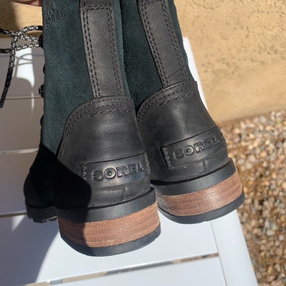 Sorel black leather and suede military combat boots size 5.5 - Picture 11 of 16